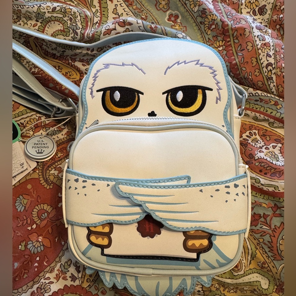 Loungefly NWT White and Light Blue Hedwig Crossbody Bag gift Easter Basket